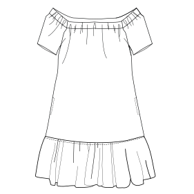 Patron ropa, Fashion sewing pattern, molde confeccion, patronesymoldes.com Vestido 9266 DAMA Vestidos